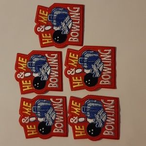 He & Me Bowling - Girl Scout Fun Patch Bundle - NEW Iron On 🦋❤